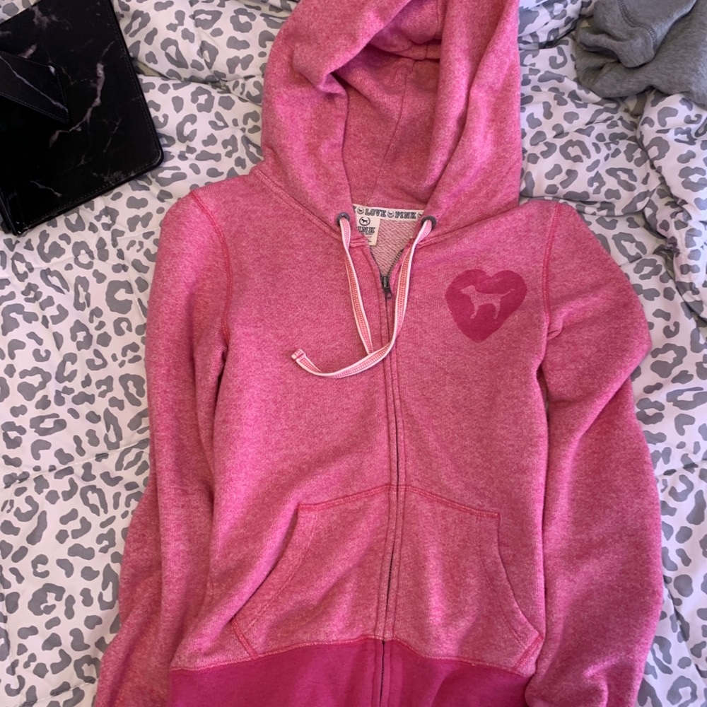 VS Pink distressed hoodie